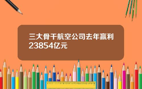 三大骨干航空公司去年赢利23854亿元