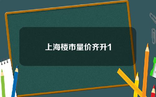 上海楼市量价齐升1