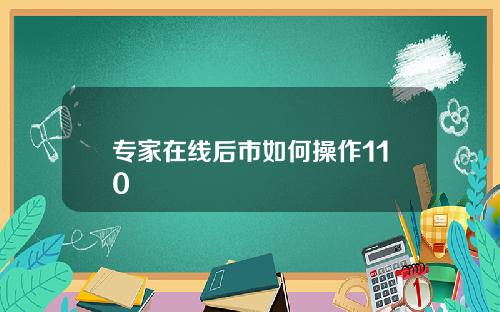 专家在线后市如何操作110