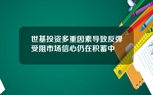 世基投资多重因素导致反弹受阻市场信心仍在积蓄中