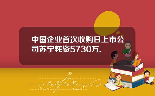 中国企业首次收购日上市公司苏宁耗资5730万.