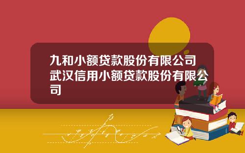 九和小额贷款股份有限公司武汉信用小额贷款股份有限公司