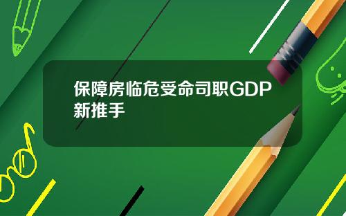 保障房临危受命司职GDP新推手