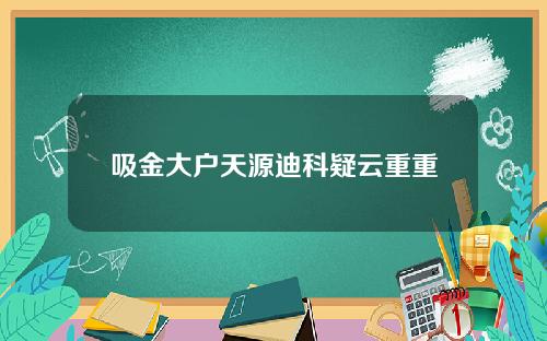 吸金大户天源迪科疑云重重