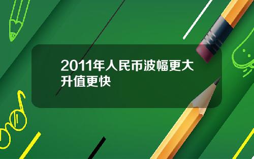 2011年人民币波幅更大升值更快