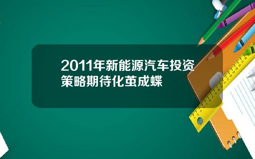 2011年新能源汽车投资策略期待化茧成蝶