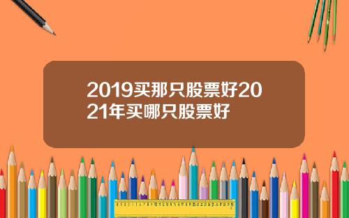 2019买那只股票好2021年买哪只股票好