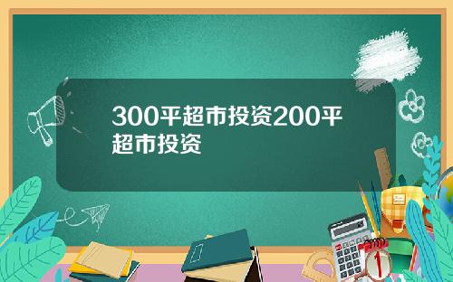 300平超市投资200平超市投资