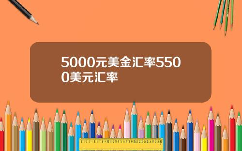 5000元美金汇率5500美元汇率