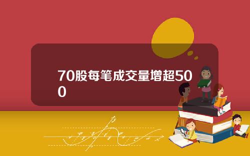 70股每笔成交量增超500