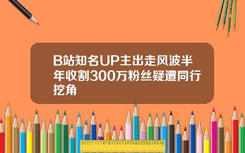 B站知名UP主出走风波半年收割300万粉丝疑遭同行挖角