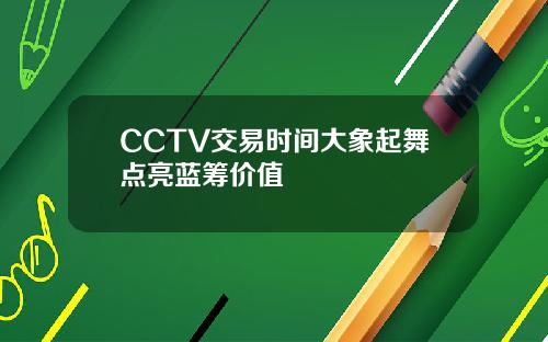 CCTV交易时间大象起舞点亮蓝筹价值