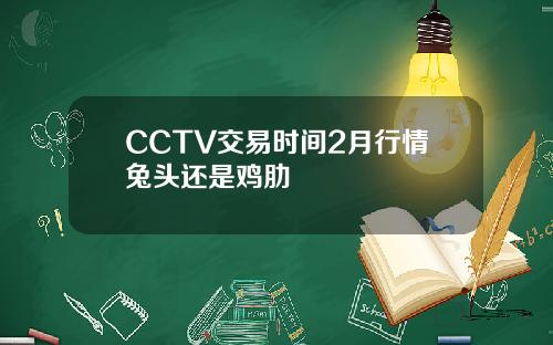 CCTV交易时间2月行情兔头还是鸡肋