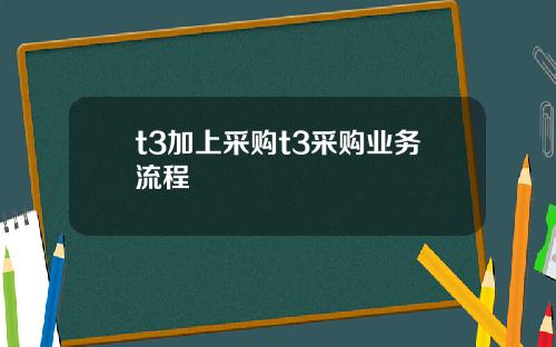 t3加上采购t3采购业务流程