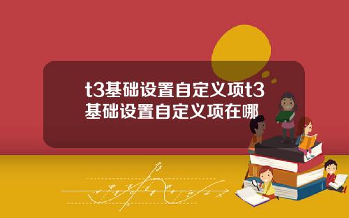 t3基础设置自定义项t3基础设置自定义项在哪