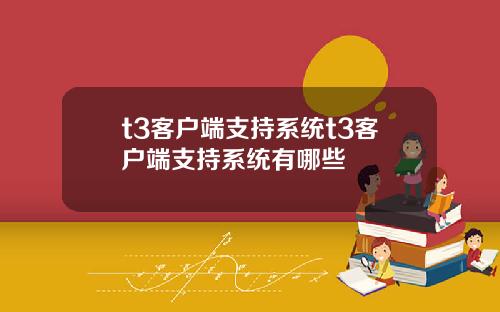 t3客户端支持系统t3客户端支持系统有哪些