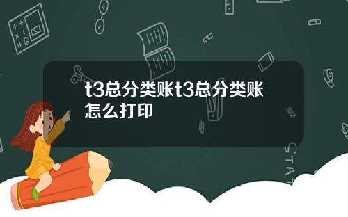 t3总分类账t3总分类账怎么打印