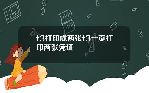 t3打印成两张t3一页打印两张凭证