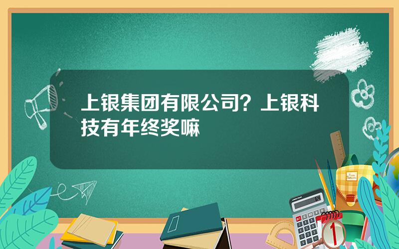 上银集团有限公司？上银科技有年终奖嘛