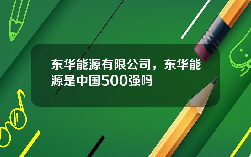 东华能源有限公司，东华能源是中国500强吗