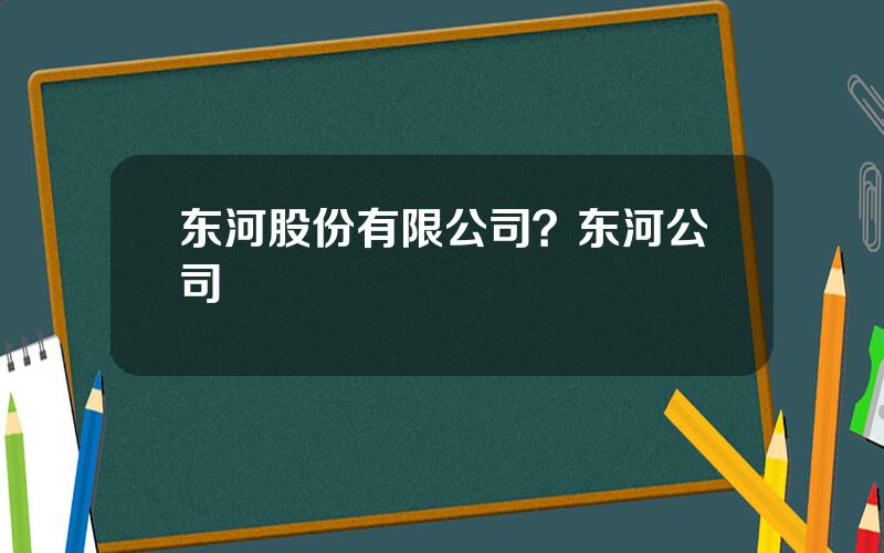 东河股份有限公司？东河公司