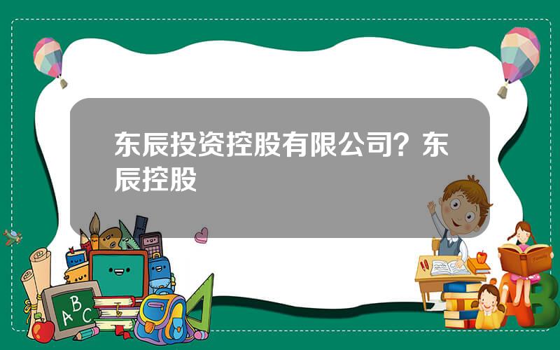 东辰投资控股有限公司？东辰控股