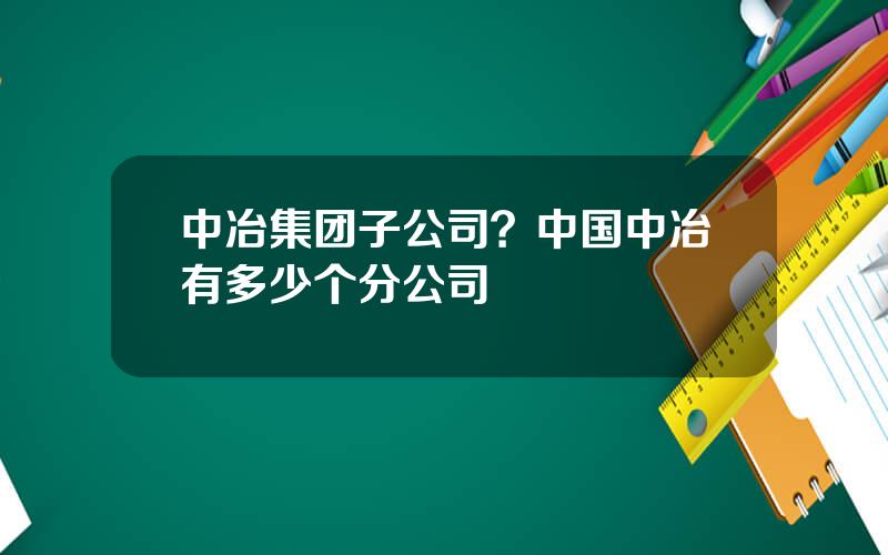 中冶集团子公司？中国中冶有多少个分公司