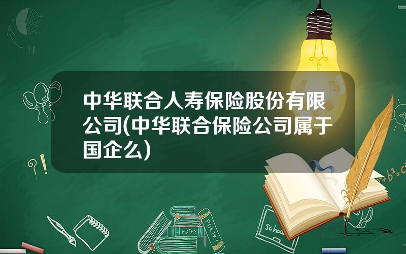 中华联合人寿保险股份有限公司(中华联合保险公司属于国企么)