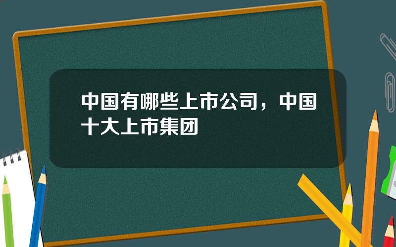 中国有哪些上市公司，中国十大上市集团