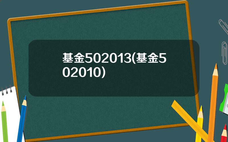 基金502013(基金502010)